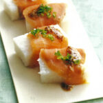 5-長芋寒天スモークサーモン巻き-地元の味