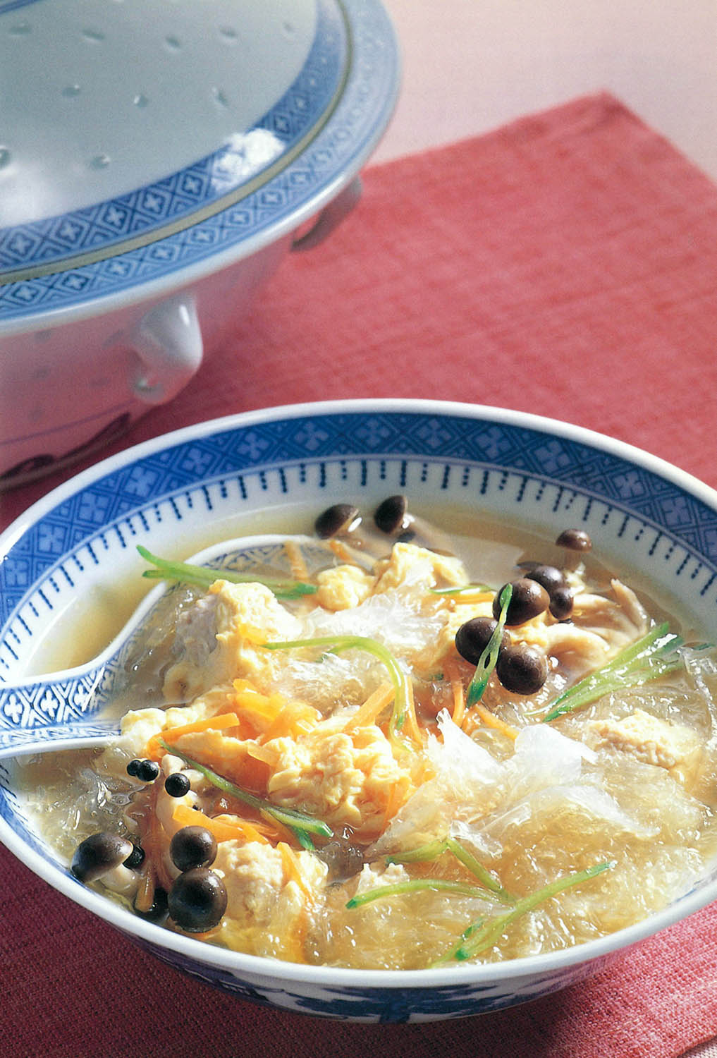 6-寒天入り鶏つくねの中華スープ-ためして寒天