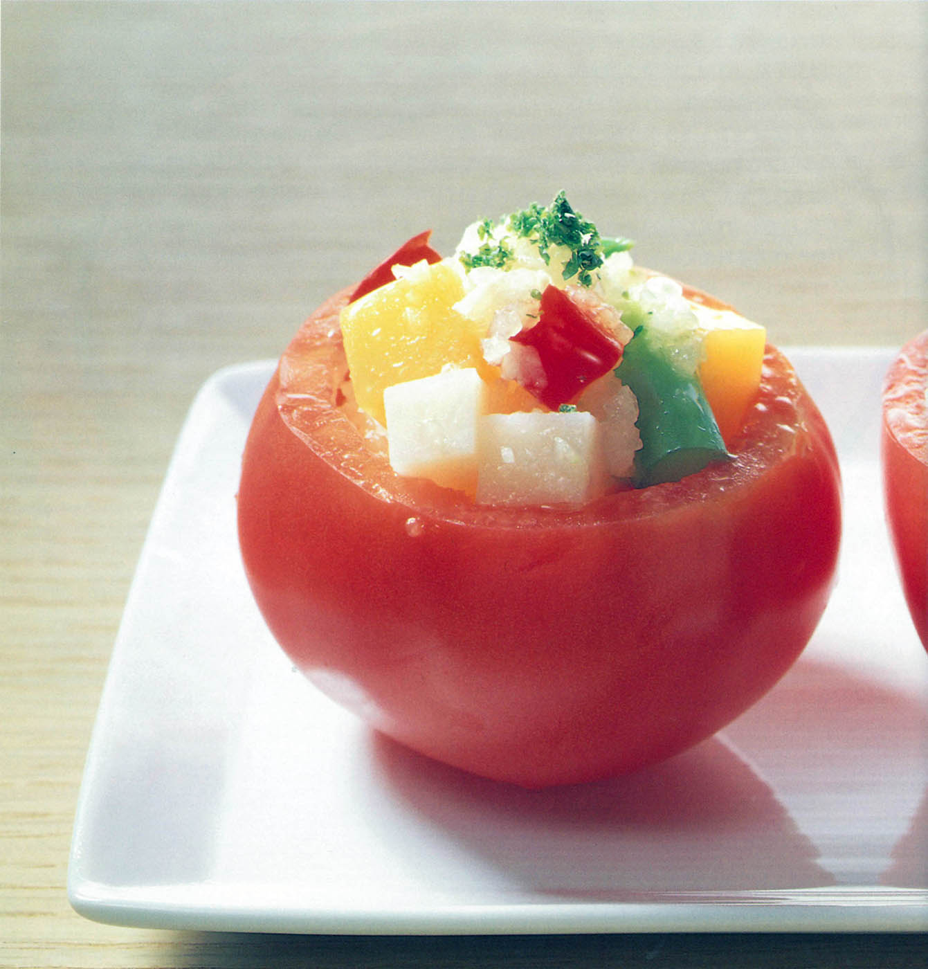 21-トマトカップの寒天サラダ-ためして寒天